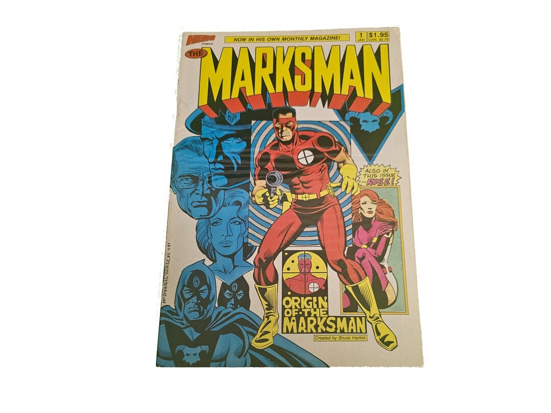 The Marksman Comic #1 | Hero Comics | Vintage 1988 - Etsy Australia