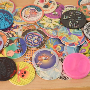 Vintage Pogs - 10 pogs + 1  Slammer / Milk Caps Random Selection