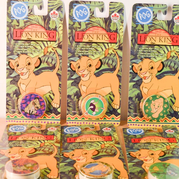 Disney The Lion King POGS - Factory Sealed Packs - Canada Games - Vintage Nostalgia 1990s