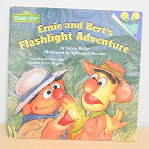 Sesame Street -Ernie and Berts Flashlight Adventure - Vintage 1990 Paperback