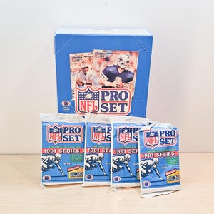 NFL Karten Serie I 1991 Pro Set offiziell - Lot von 4 versiegelten Packungen