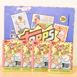 Cartes de baseball TOPPS KIDS - Lot de 4 paquets de cire scellée - 1992