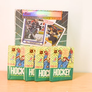 O-Pee-Chee - Lot de 4 paquets de cire de hockey LNH - 1990-91