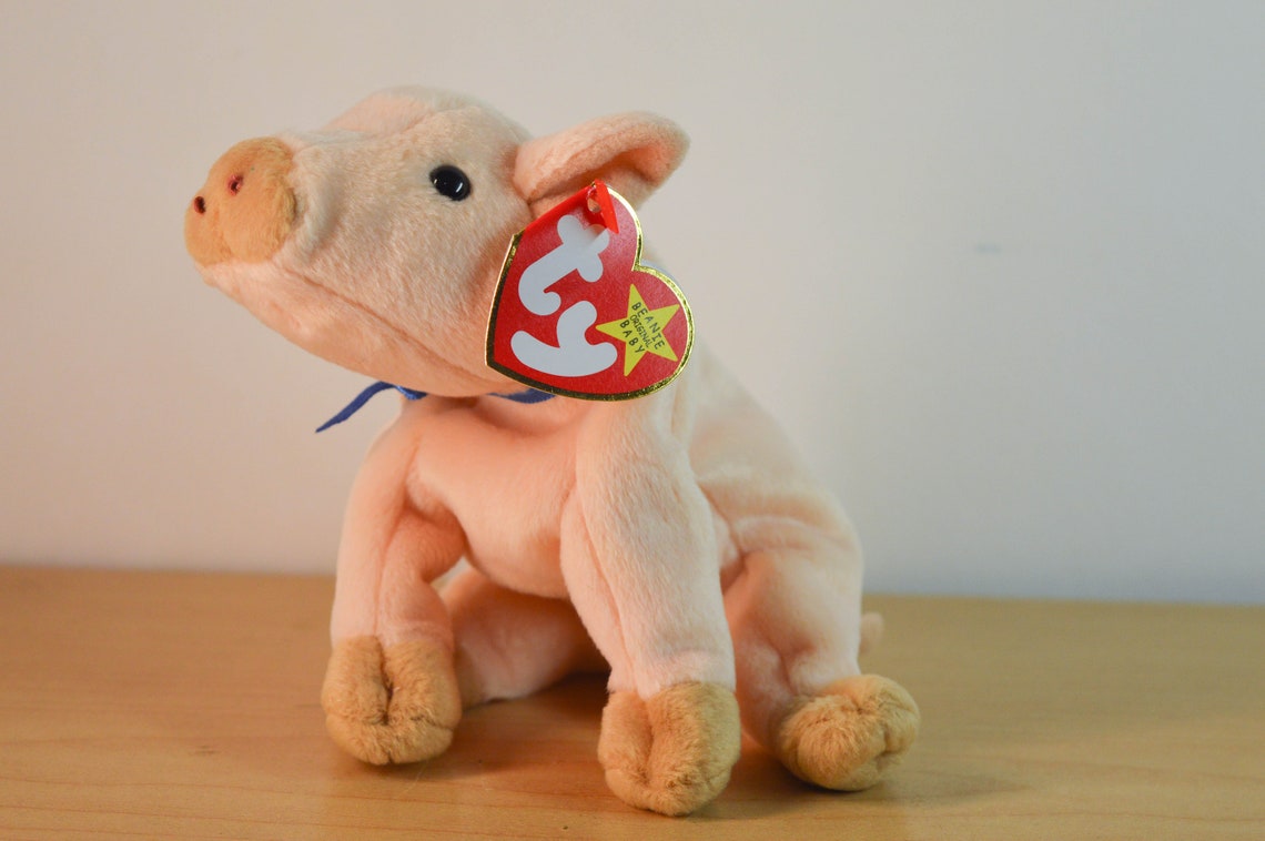 TY Beanie Baby / Knuckles the Pig 1999 / Vintage / Great Etsy