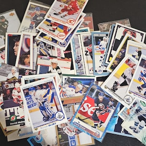 Cartes de hockey vintage - Lot de 100 - Sélection aléatoire