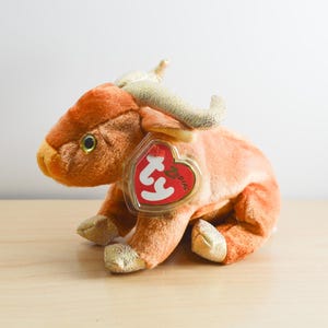 TY Beanie Baby / Orange Ox Zodiac Collection  / Vintage / Great condition / Regular size 2000