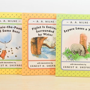 Winne The Pooh Lot of 3 Books / vintage 1995 /Eeyore, Piglet,  Pooh, Christopher Robin