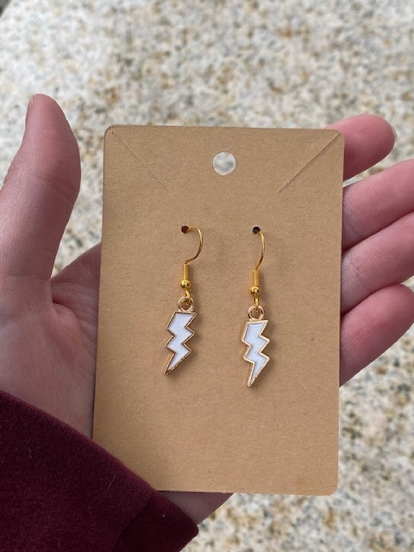 Sterling silver aesthetic lightning bolt earrings | Etsy