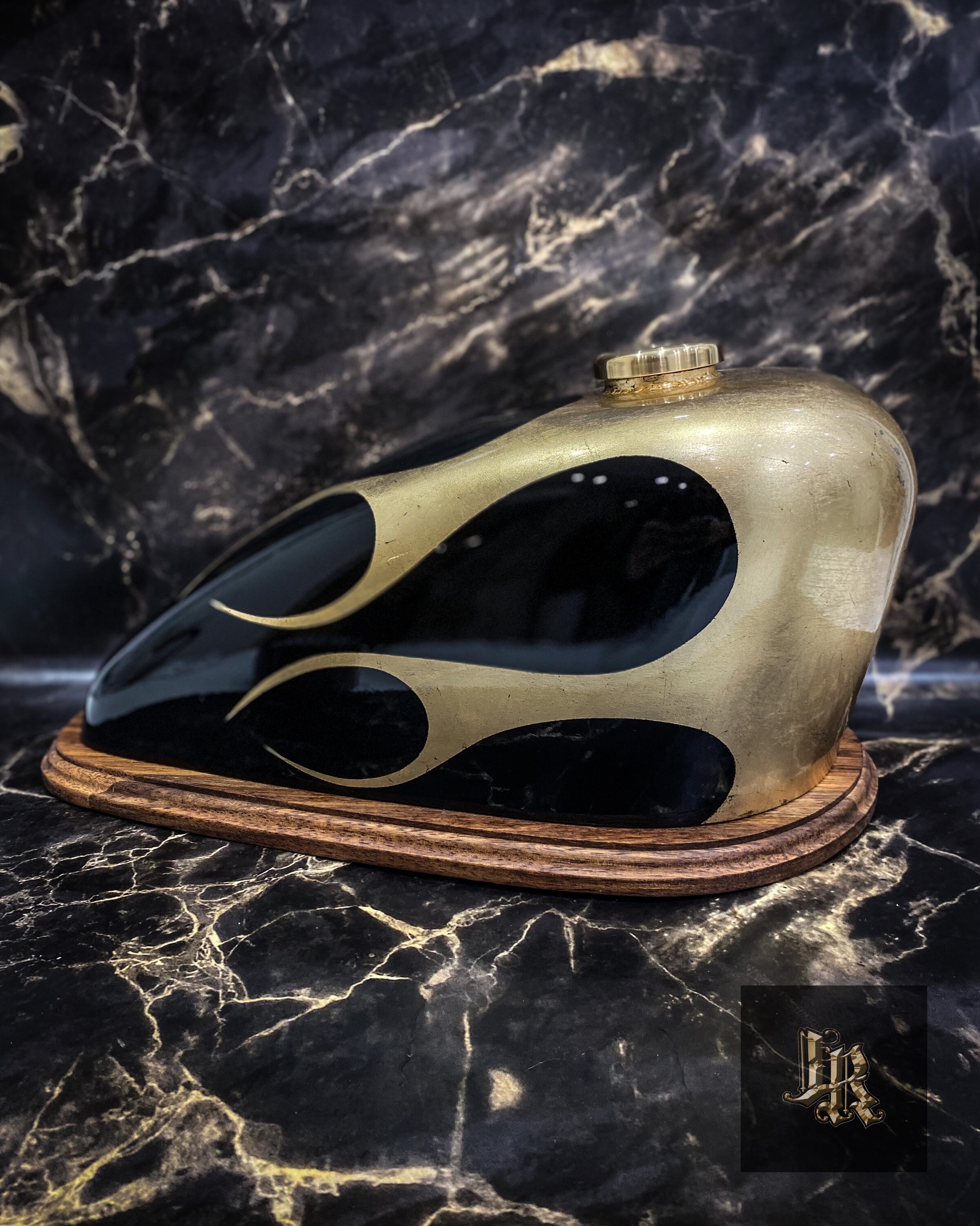 46 TANK FOR TWO Gold Flames / Harley Gas Tank Urn / Biker Etsy