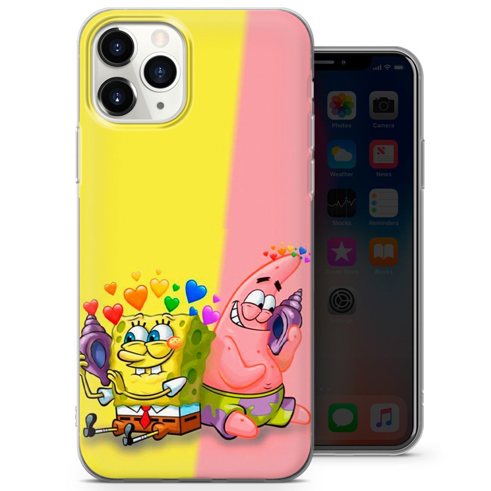 SpongeBob Phone Case for 7 8 XS XR 11 12 Pro Max 12 Etsy