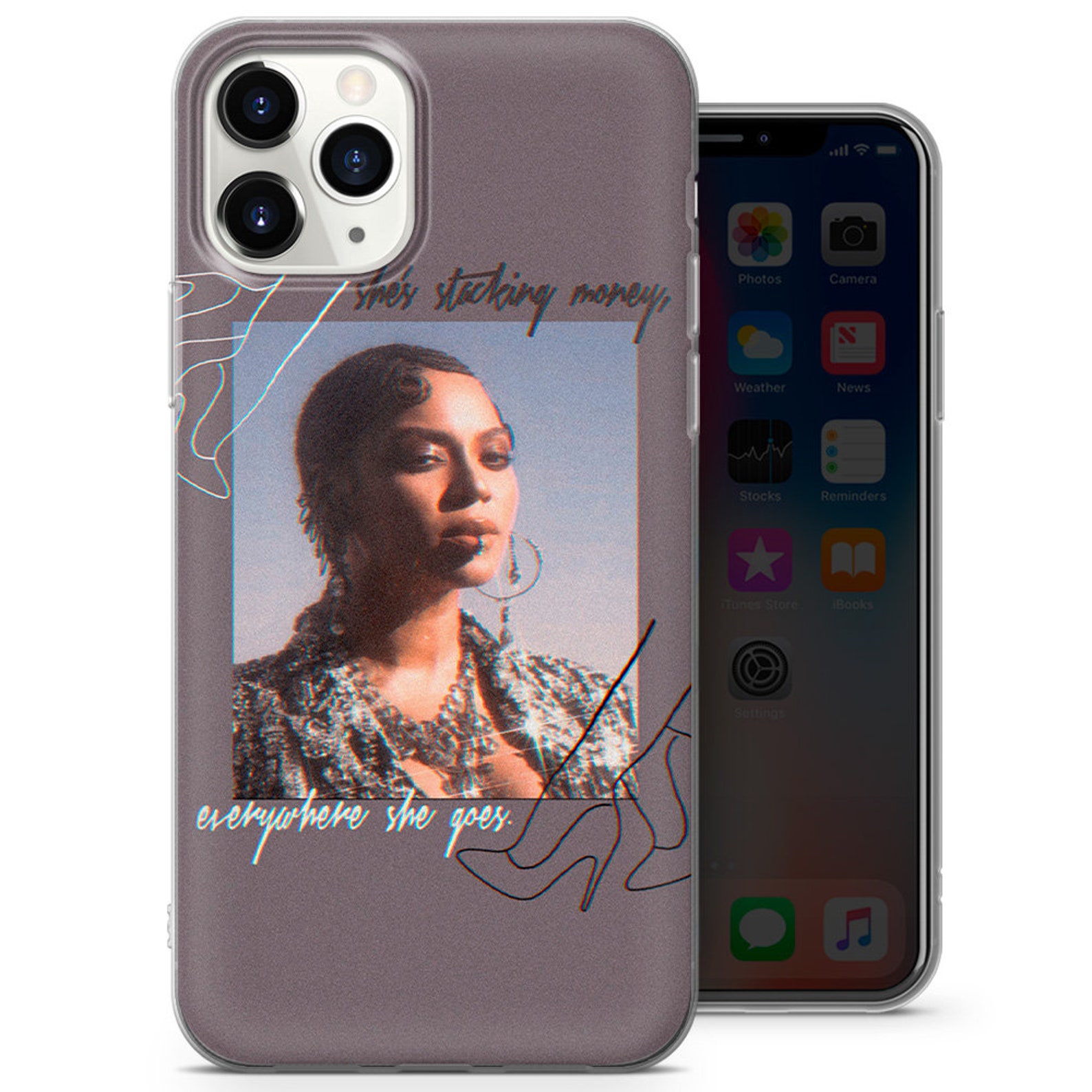 Beyoncé Phone Case Famous Singer Cover for iPhone 12 mini Etsy