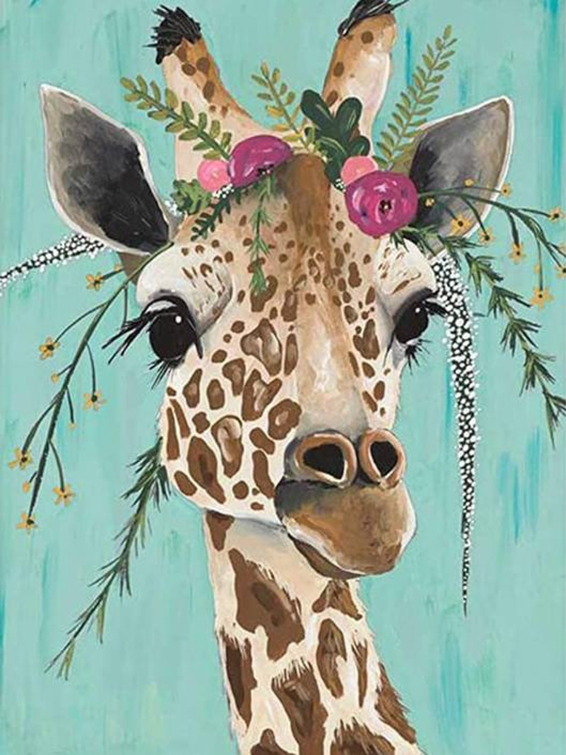 The Giraffe Diamond Painting Art Kit Full Drill 5d Diamond Art | Etsy