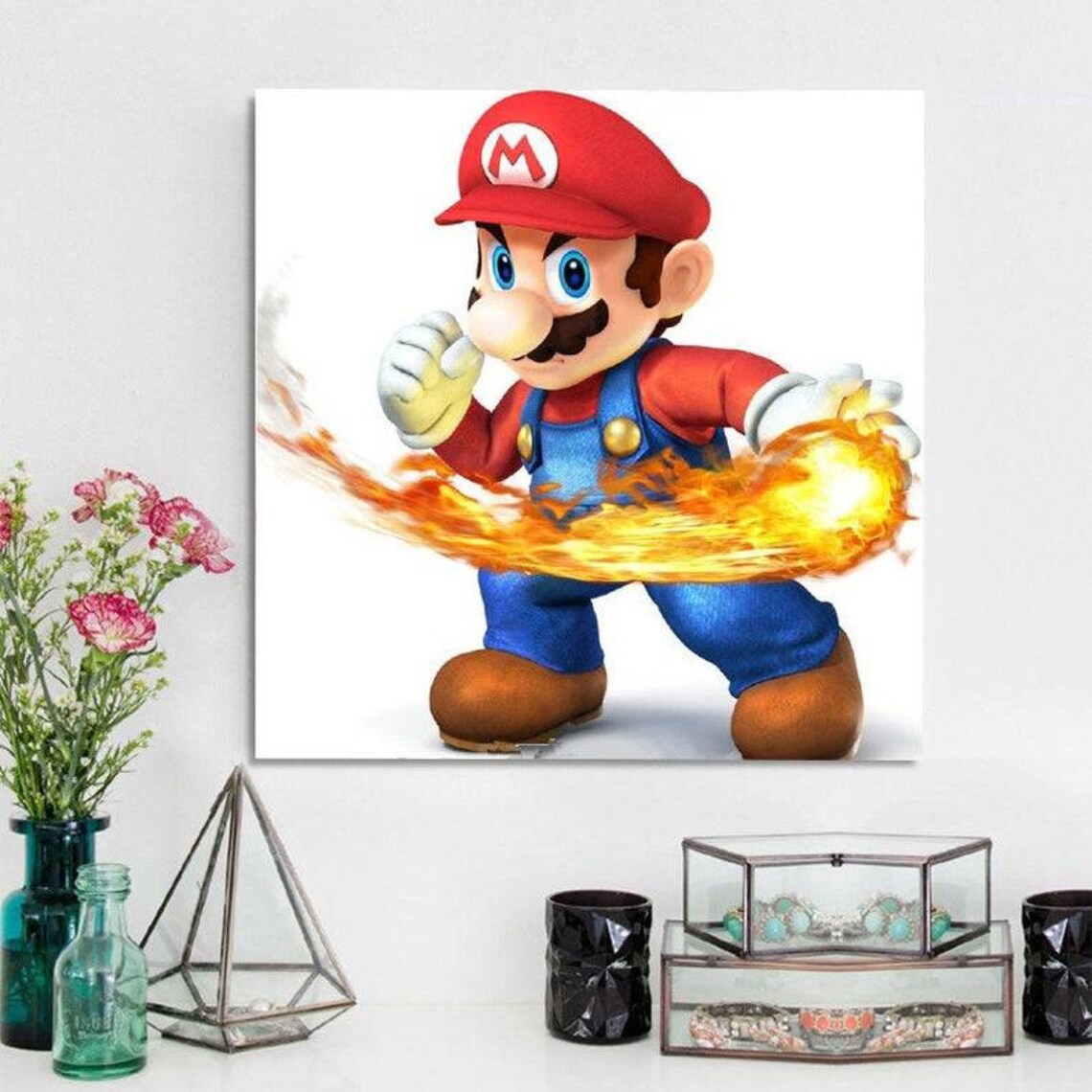 Cartoon Diamond Painting Kit Full Drill Super Mario Diamond Etsy