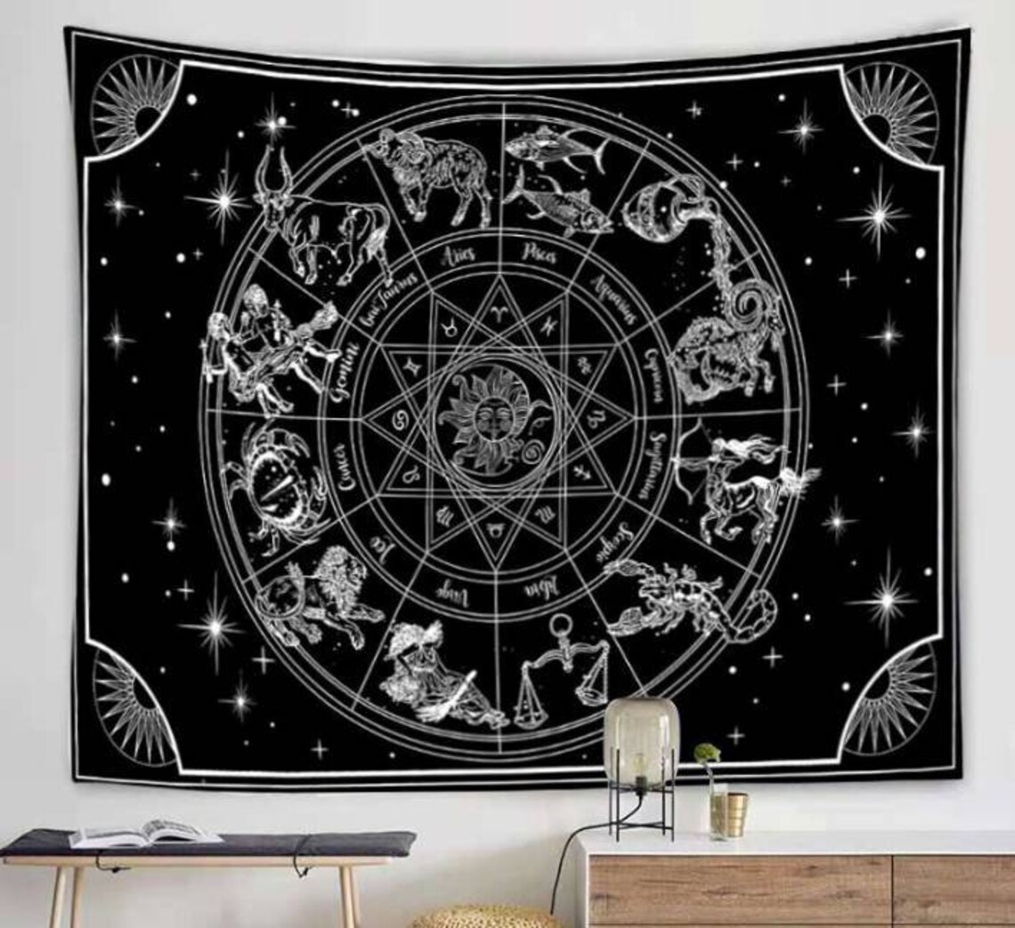 Tarot Tapestry Energy Mystic Tapestry for bedroom Living Etsy