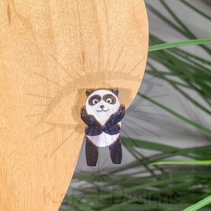 Panda Tvådelat Örhänge med Hängande Örhänge SVG