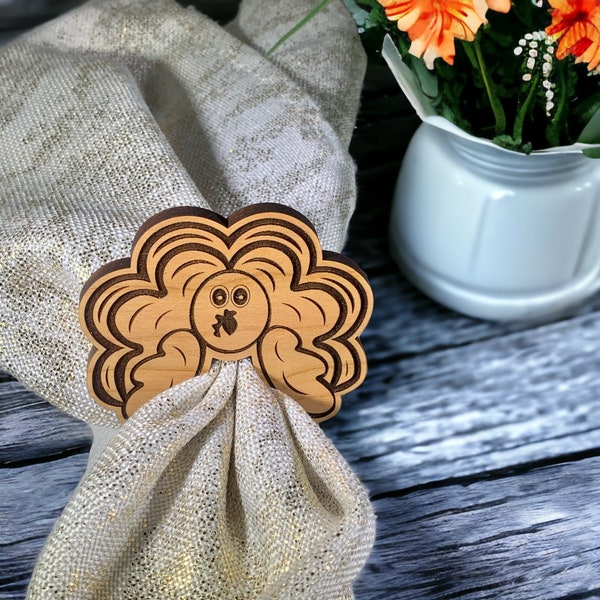 Hand drawn Turkey Napkin Ring SVG