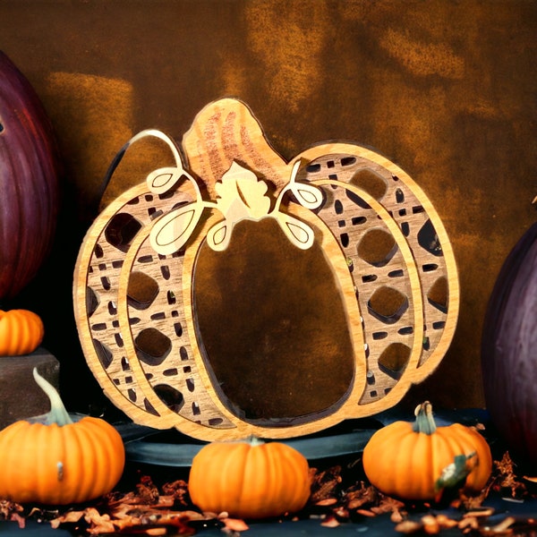 Layered Rattan Pumpkin Napkin Ring SVG