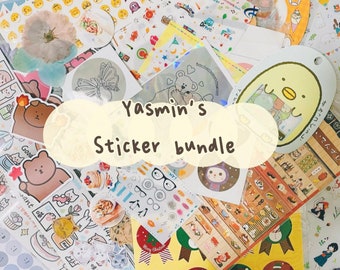 Kawaii Stationary Grab Bag: Cute Sticker & Washi Tape Mystery Bundle