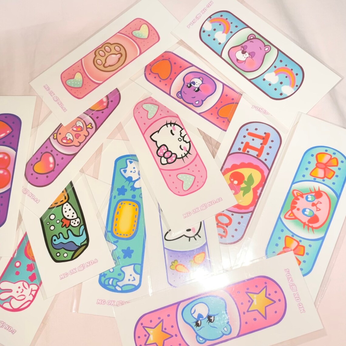 Kawaii Bandaids Tattoo Stickers Etsy