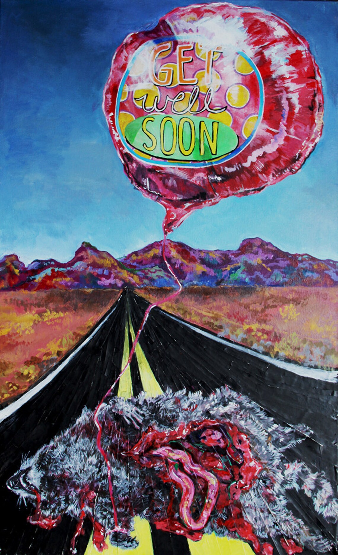 GET WELL SOON Roadkill Postcard | Etsy