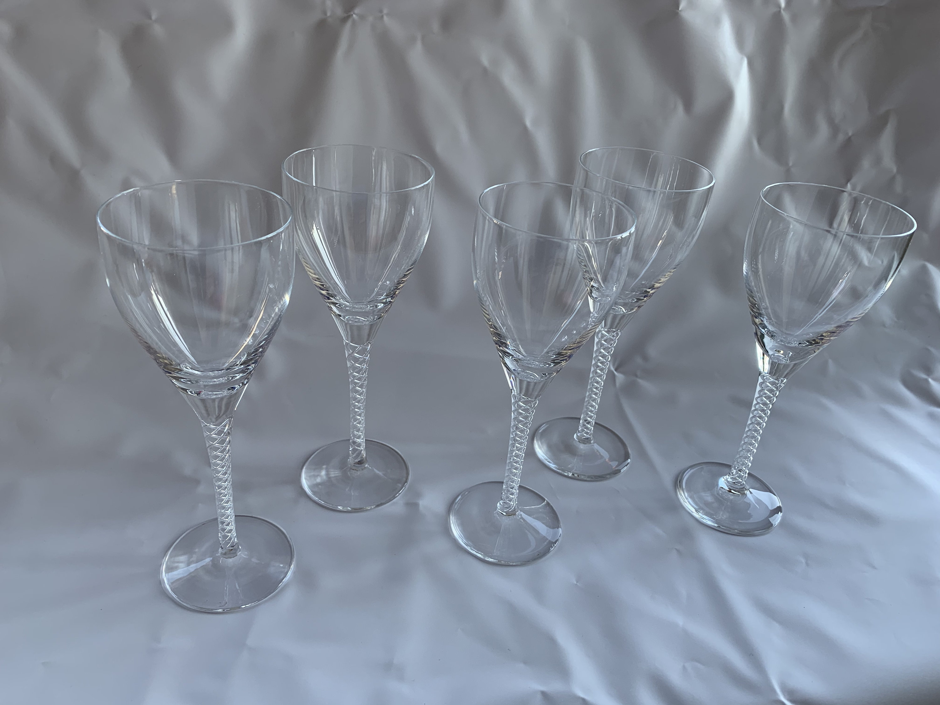 Set of 5 Stuart Crystal Iona Wine Glasses Etsy
