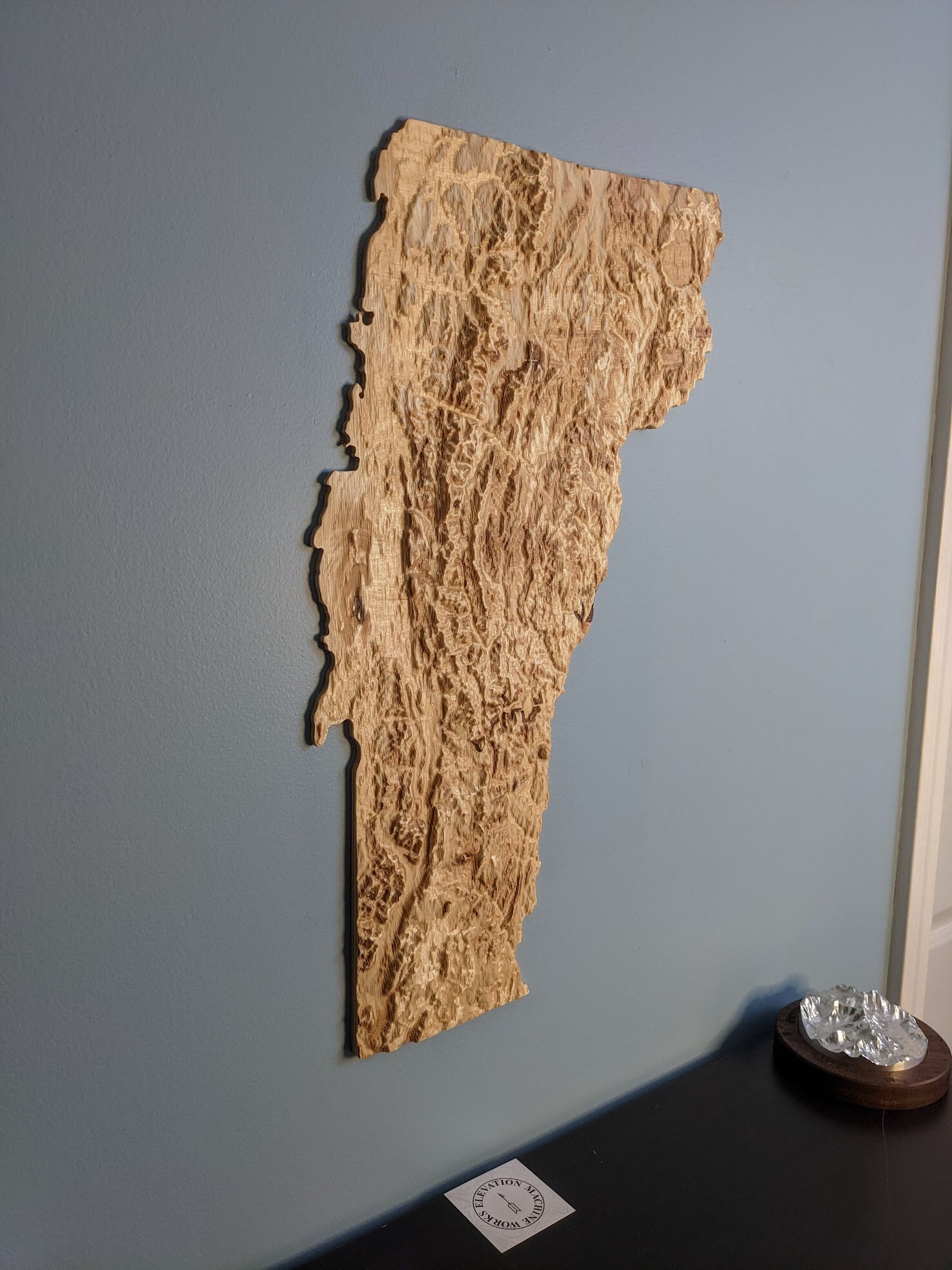 Custom 3d wooden map of Windsor County,Vermont,United States main image 1