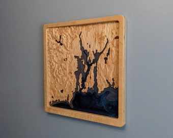 Narragansett Bay 3DTopographic Map  Wood Relief Carving and Harbor Chart with Bathymetry