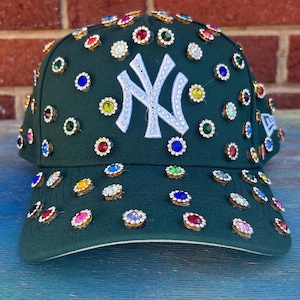 Blue Ny Rhinestone Cap - Etsy display picture 1