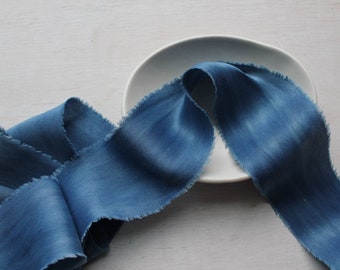 DARK BLUE Silk Ribbon, Wedding Bouquet, Bridal Ribbon, stationery,Gift Wrapping Ribbon, bright blue silk, 2.5 yards bias cut 1.5" 0.75" 0.5"