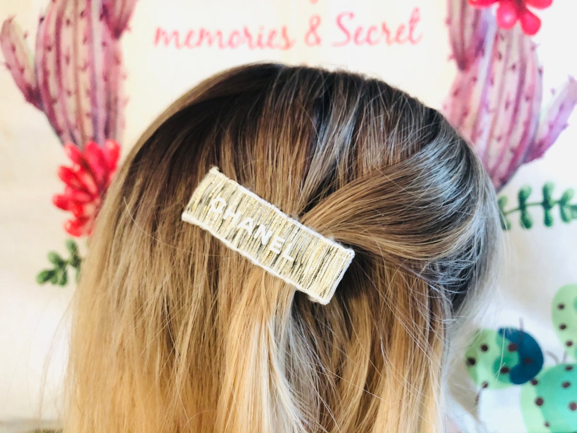Chanel Ribbon Hair Clip Etsy