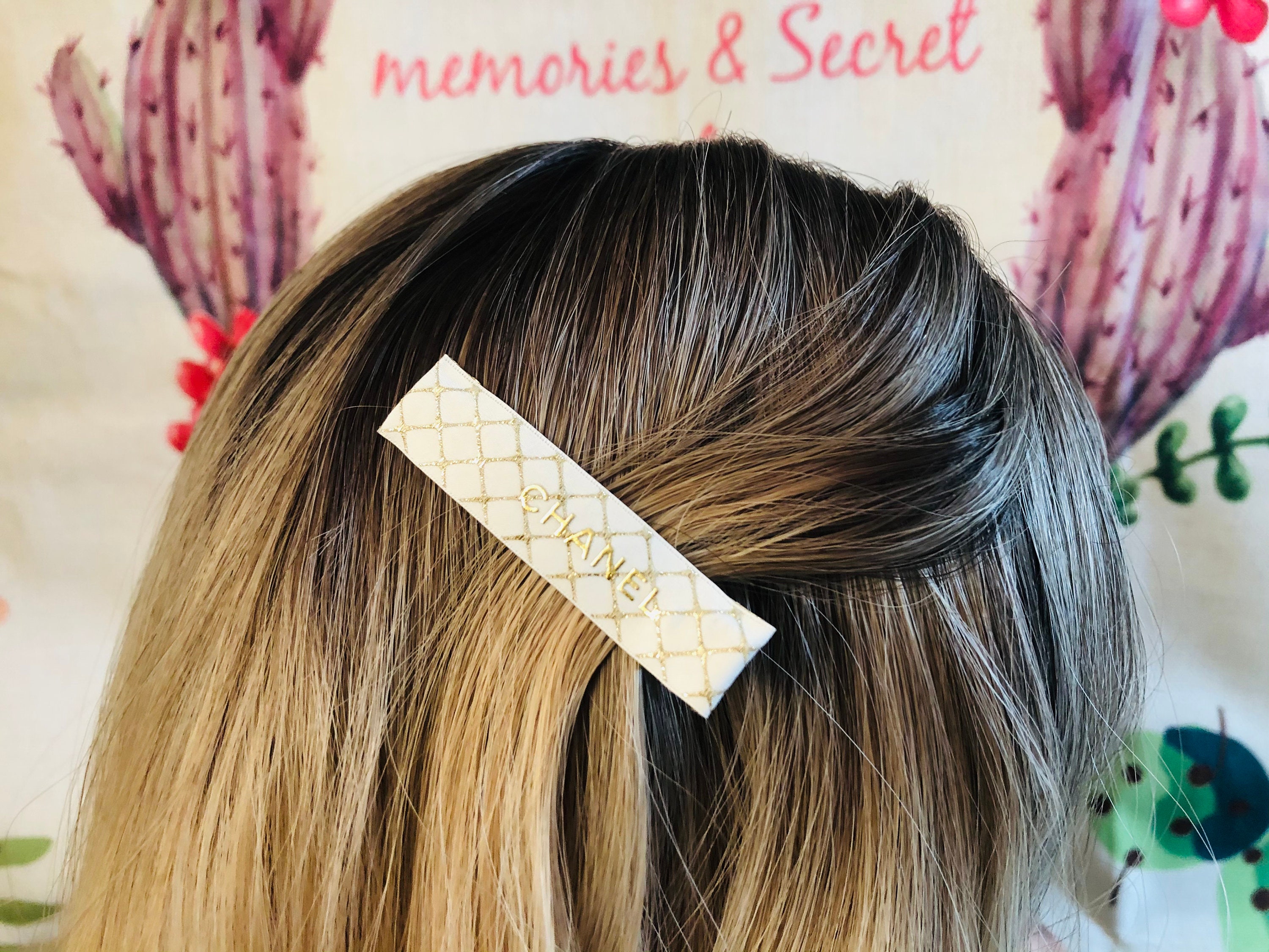 Chanel Ribbon Hair Clip Etsy