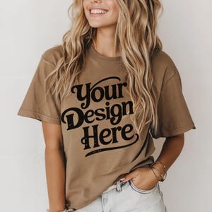 Comfort Colors 1717 Espresso Shirt, Comfort Color Tee Mockup, 1717 Mockup, Shirt Mockup, Espresso T Shirt Mock, Brown Mockup Aesthetic
