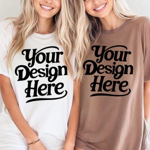 独身パーティーシャツのモックアップ、コンフォートカラーのバッハモックTシャツ、1717年頃の特大Tシャツモデル、ブライダルシャワーTシャツ、独身パーティー、アイボリー＆エスプレッソ