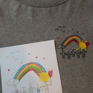 Kinderkunst auf Sweatshirts UNISEX für Große Bild 10