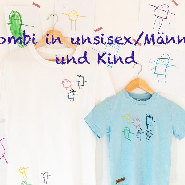 Kombi Kinderkunst gestickt in Unisex/Männer und für Kids