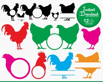 Download Chicken Monogram Svg Etsy