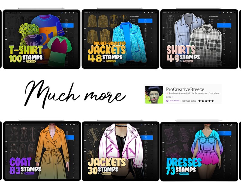 20 Procreate Children Wear Stamp Brushes 20 Etsy