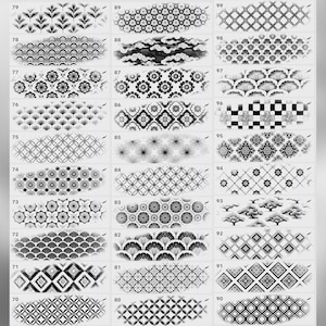 120 Procreate Traditional Japanese Pattern Brushes | Japan Brush for ...