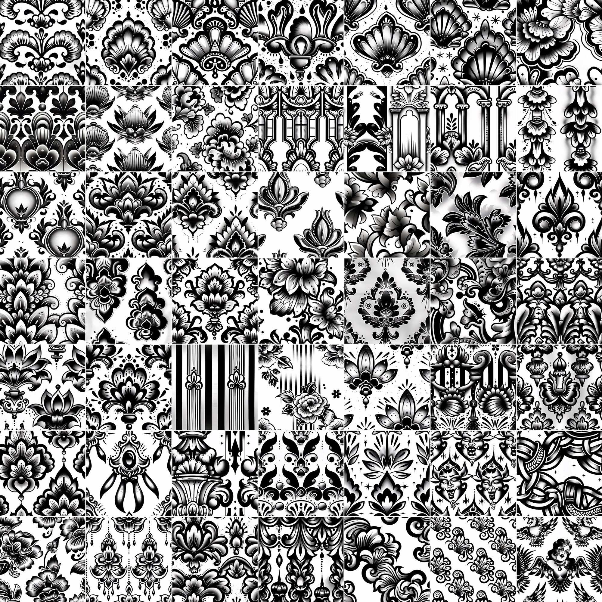 120 Procreate Baroque Pattern Brushes | Baroque Brush for Procreate ...