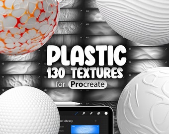 130 Procreate Plastic Textures | Smooth Plastic Procreate Pattern Seamless Brushes | Matte Plastic Texture | Glossy Plastic Texture