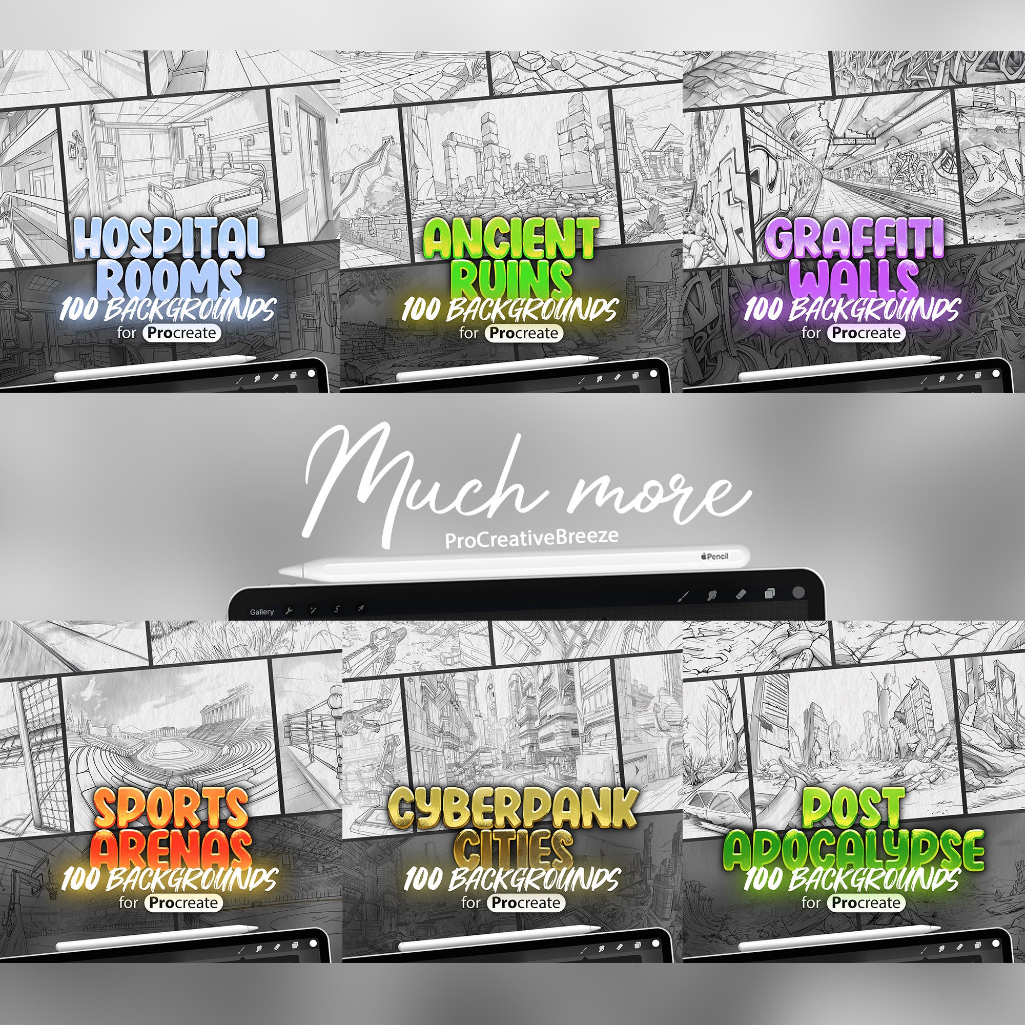 100 Procreate Ancient Ruins Backgrounds | Procreate Greek Ruins Stamps ...