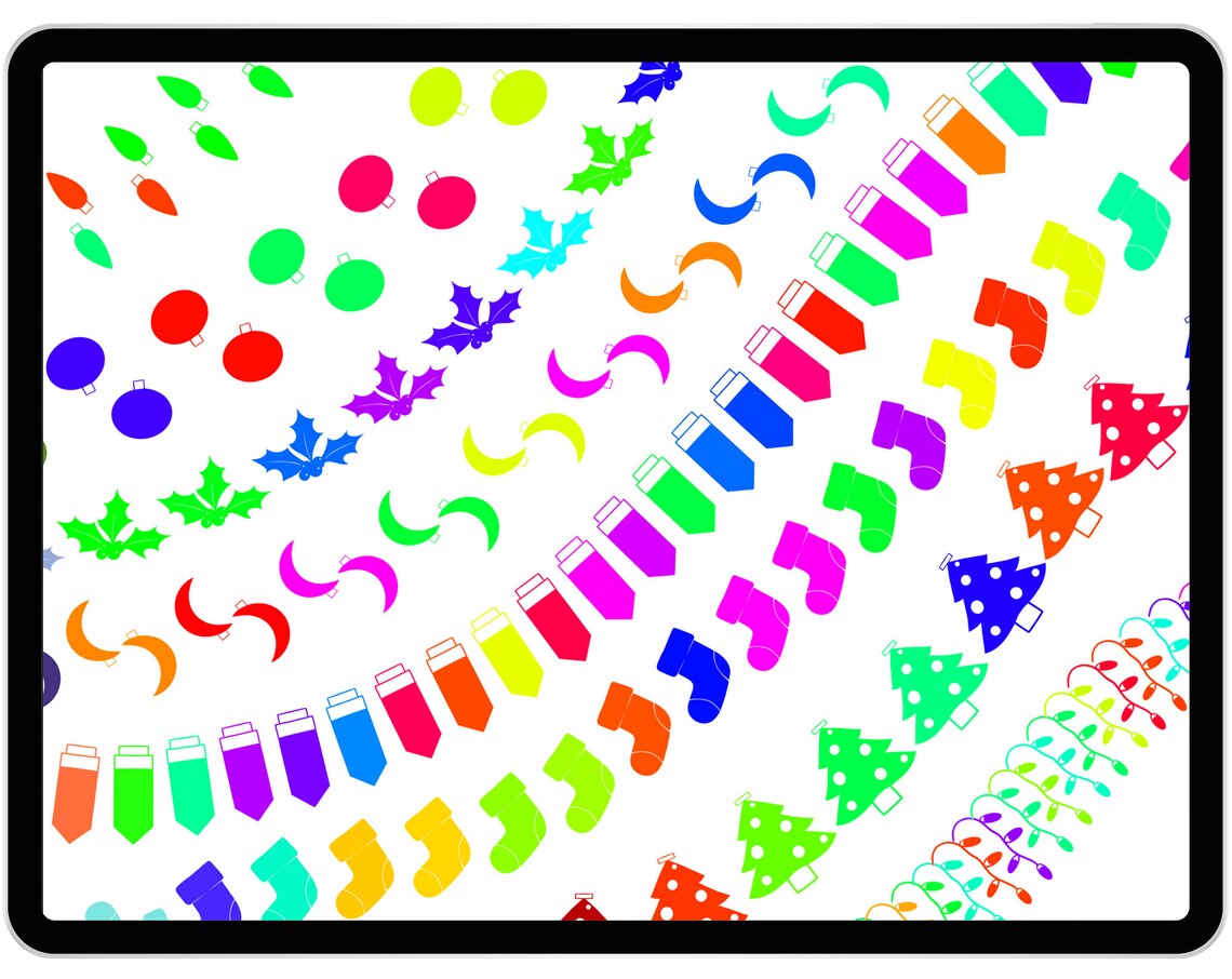 30 Procreate Christmas Lights Brushes, Procreate Xmas Lights Brushes ...