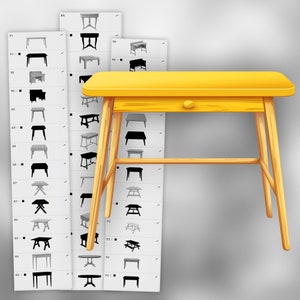100 Procreate Tables Stamp Brushes | Procreate Furniture Stamp Brushes ...