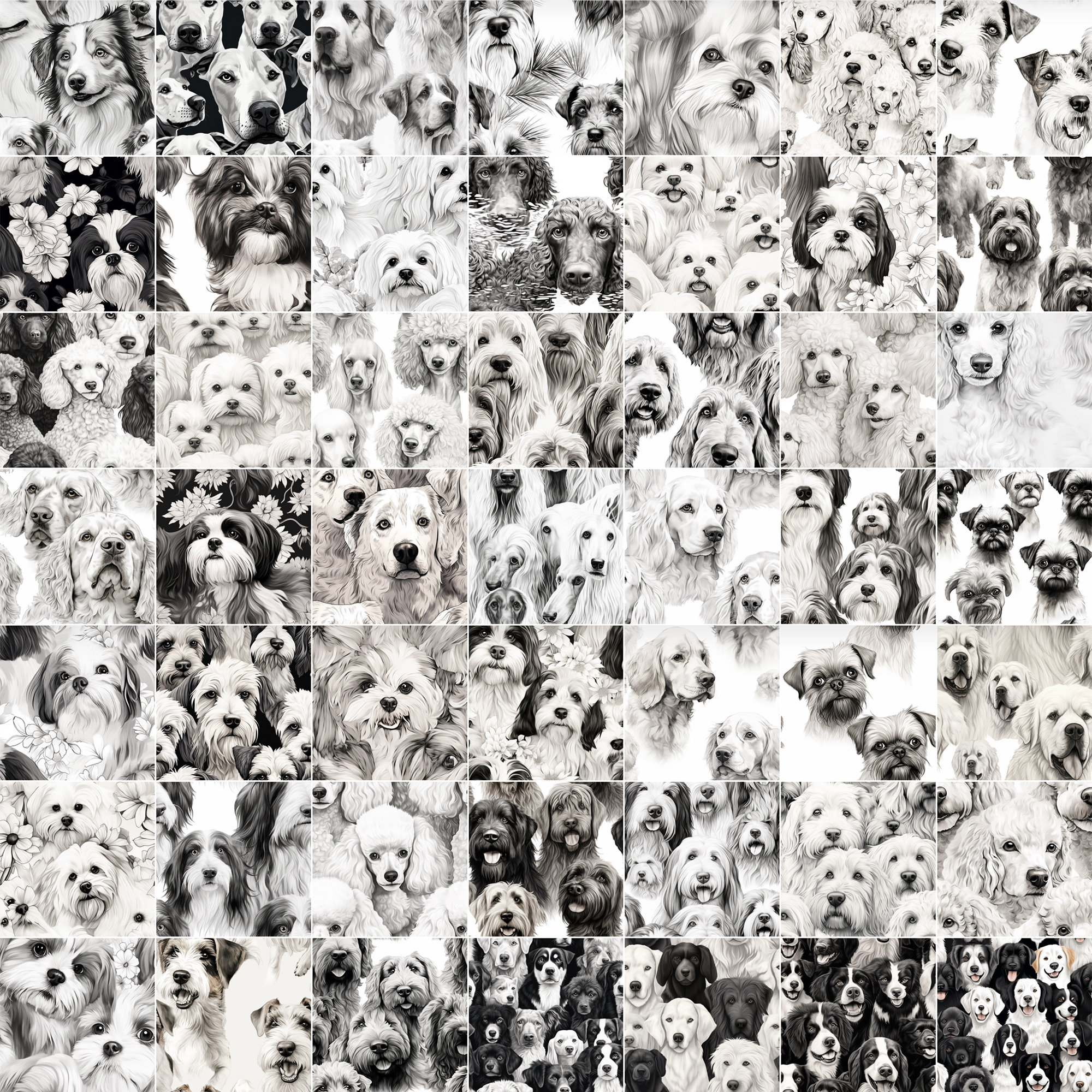 80 Procreate Dogs Patterns | Pet Pattern Procreate Seamless Pattern ...
