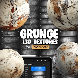 130 Procreate グランジ テクスチャ | グランジ Procreate テクスチャ シームレス ブラシ | 古い壁テクスチャ Procreate ブラシ | グラフィティ 背景 Procreate