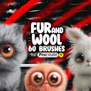 60 Procreate Realistic Fur Brushes | Procreate Wool Brushes | Procreate Fluffy Brushes
