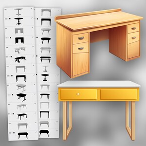 100 Procreate Tables Stamp Brushes | Procreate Furniture Stamp Brushes ...