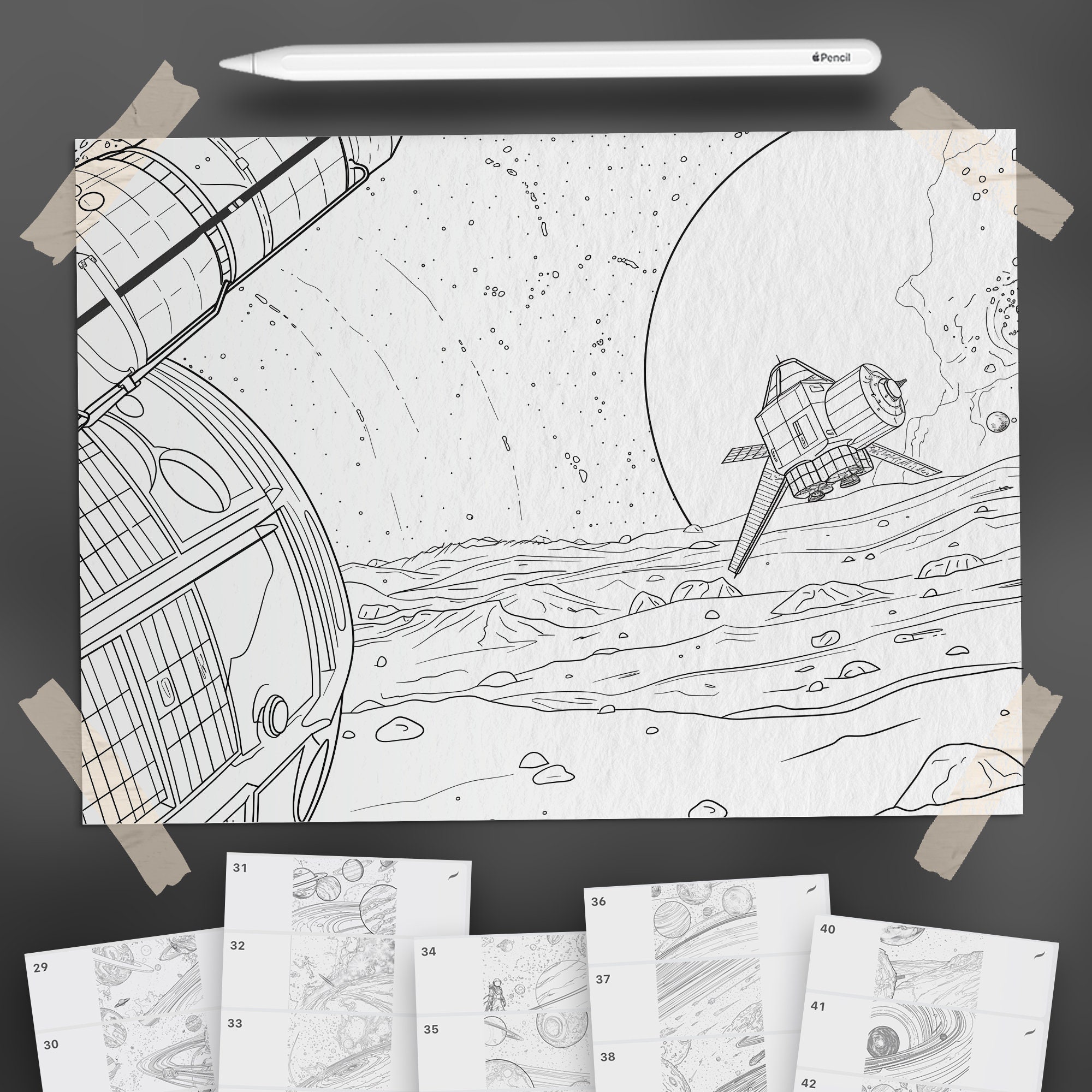 Procreate Computer Backgrounds 100 Procreate Space Backgrounds | Procreate Cosmos Stamps | Procreate ...