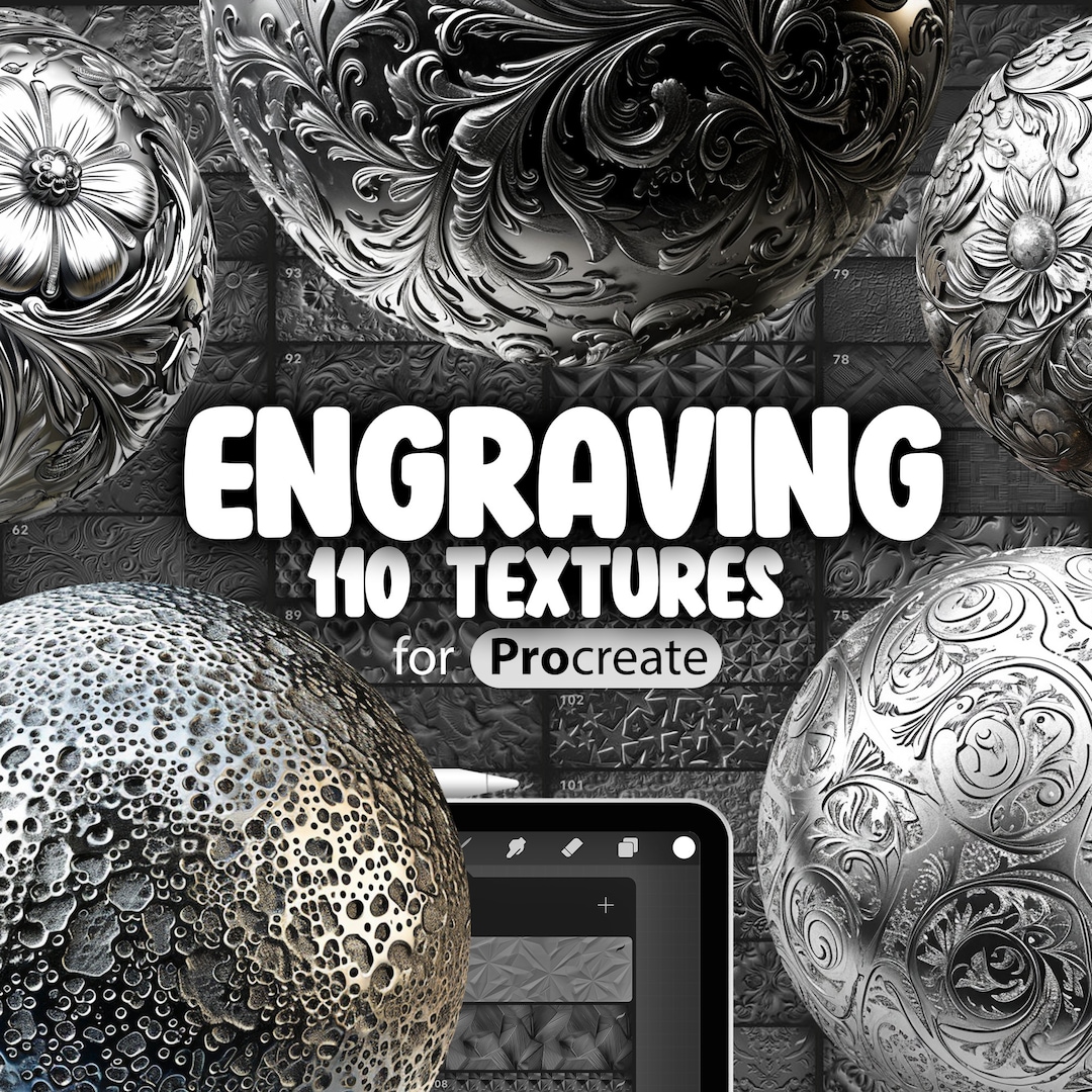 110 Procreate Engraving Textures Procreate Metal Engraving Brush