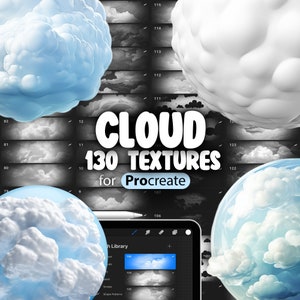 130 wolkentexturen voortplanten | Realistische wolken planten naadloze penselen voort | Hemeltextuur voor procreate | Wolkenborstel planten zich voort